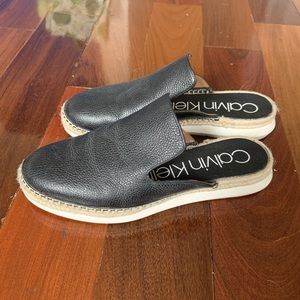 Calvin Klein leather slides